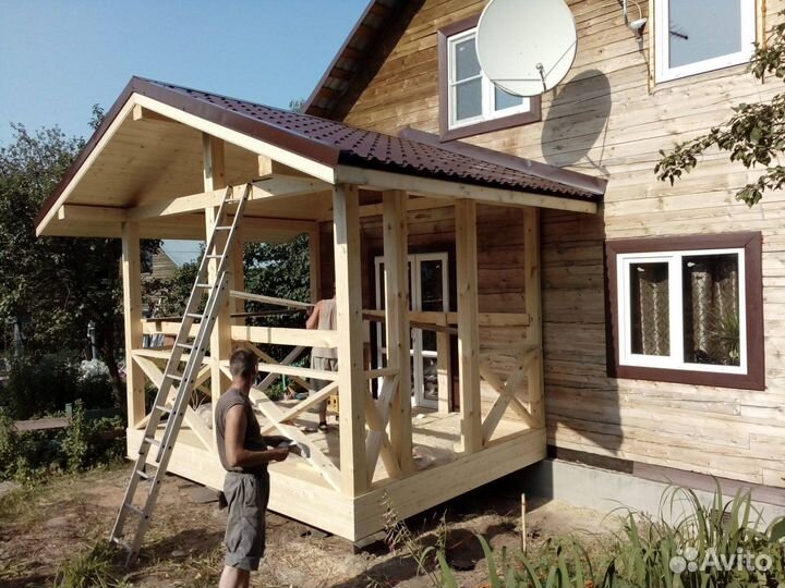 Строительство терраса веранда беседка. Ремонт