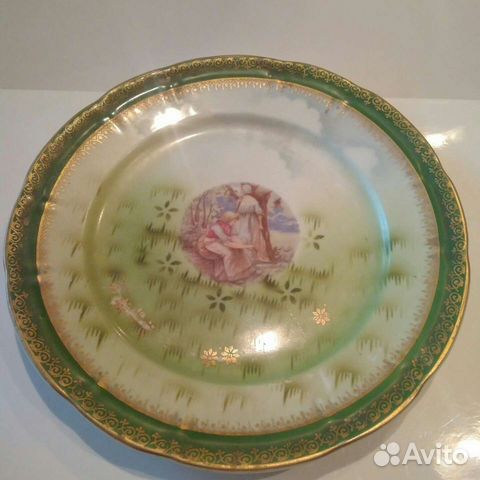 Три тарелки Жницы. Дмитровская фабрика 1920 годы