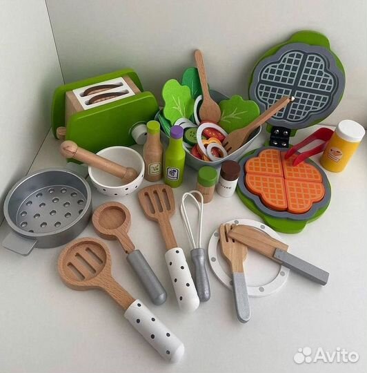 Детский игровой набор 2 вида деревянная кухня