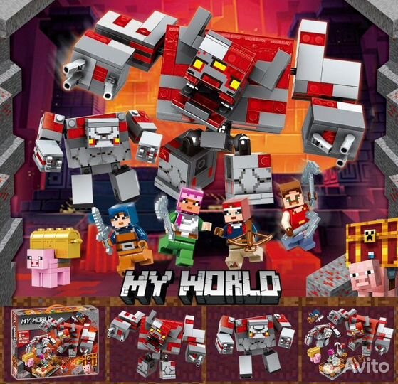 Lego аналог конструктор Minecraft битва за красную