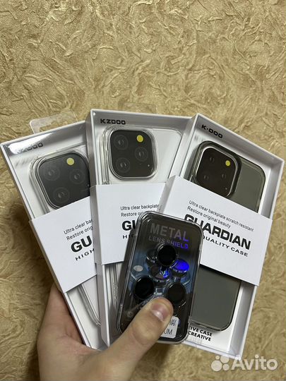 Прозрычные чехлы Kzdoo iPhone 15 Pro / 15 Pro Max