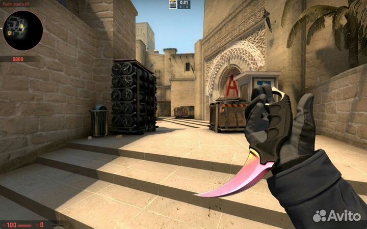 Ноутбук с запущенной CS-GO