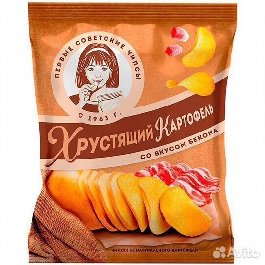 Чипсы Хрустящий картофель со вкусом Бекона 70г