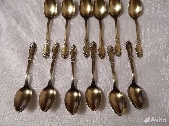 Чайные ложки Золотая Роза Кольчугино СССР