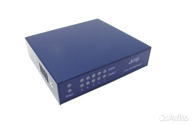 Коммутатор Switch Acorp HU5D 5 портов 100 Мбит/сек
