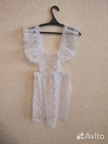 Белый школьный фартук