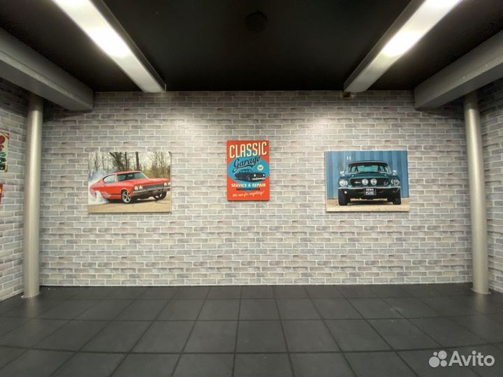 Диорама Muscle Cars 1/18