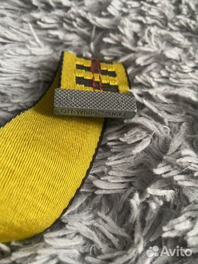 Желтый ремень off white оригинал
