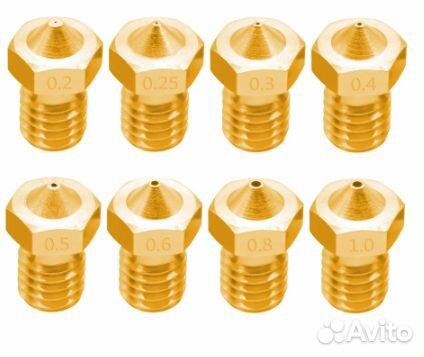 Сопло для 3D-принтера E3D латунь 0,3 мм