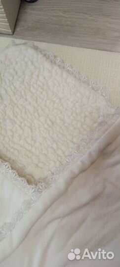 Плед на выписку, натуральная овчина