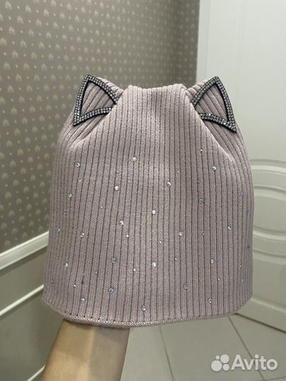 Шапочка женская теплая демисезонная