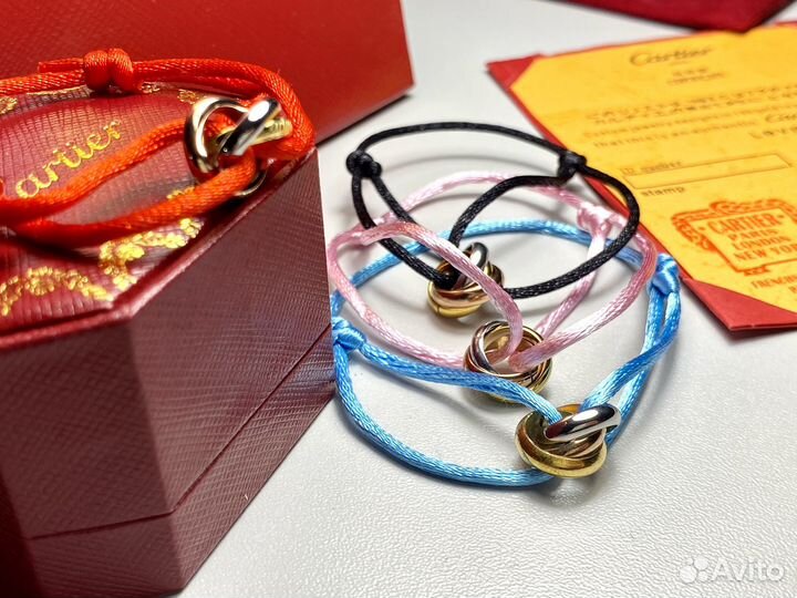 Cartier trinity шелковая нить Картье Тринити