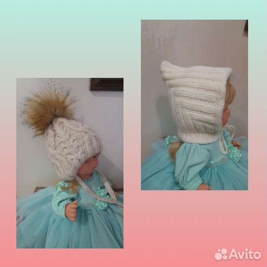 Шапочки для новорожденных