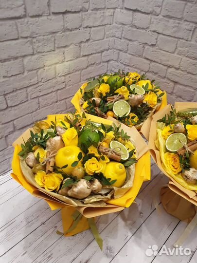 Съедобный букет из фруктов (имунный букет)