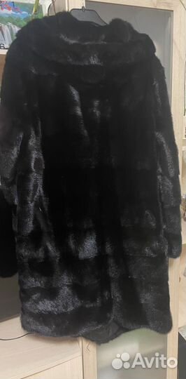 Шуба норковая с капюшоном 54-56