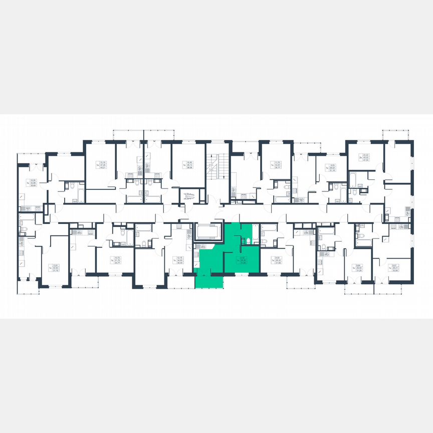 1-к. квартира, 30,1 м², 7/8 эт.