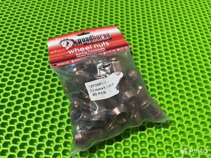 Стальные гайки М12х1.5, закрытые, цвет платина