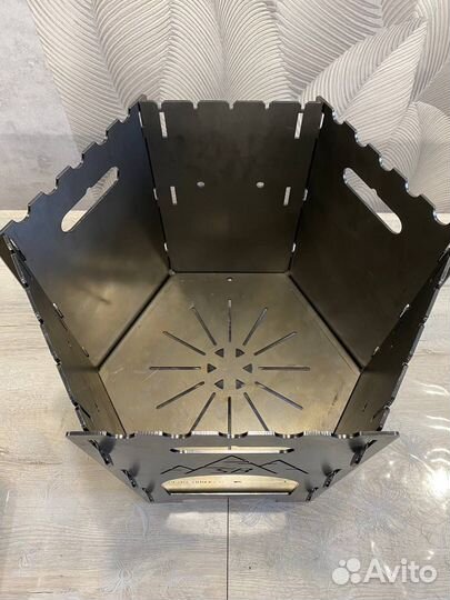 Печь 4 в 1 для казана, мангал, панель, очаг