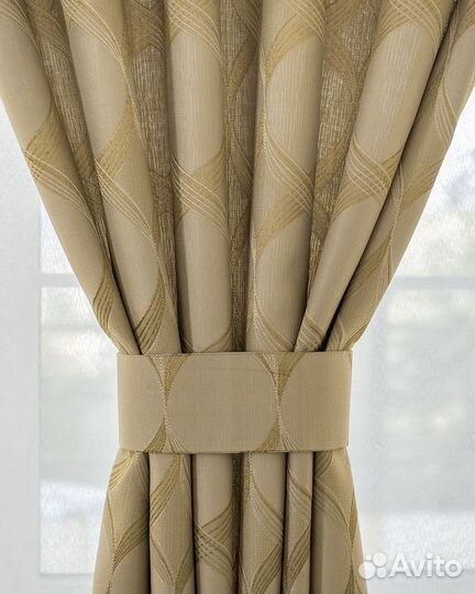 Комплект штор 260*270 жаккард альба золотой песок