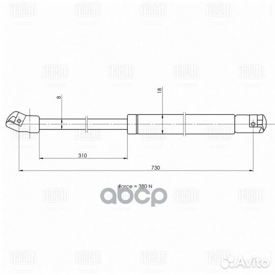 Амортизатор (упор) для а м vw passat b6 (05)