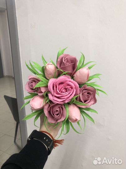 Букеты из мыльных роз