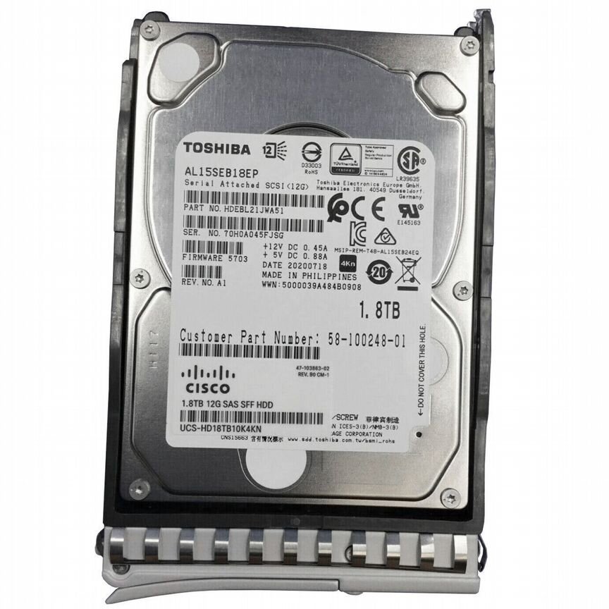 [HDEBL21JWA51] Жесткий Диск Cisco 1.8tb Sas 2,5" Hdebl21jwa51