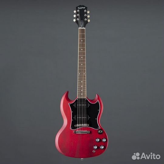 Новый Epiphone SG classic p90 worn cherry