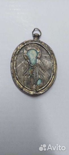 Иконка нательнаясергей радонежского серебро 84
