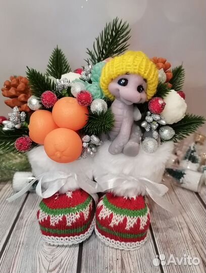 Новогодние букеты из мыла