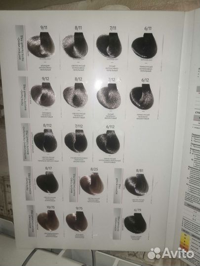 Палитра красок для волос Ollin