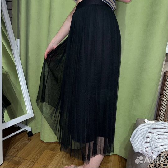Юбка плиссированная с подъюбником