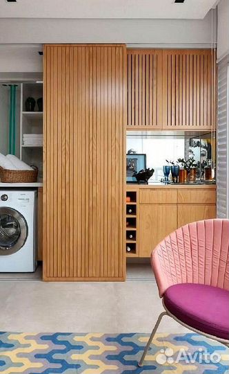 Реечные перегородок для интерьера