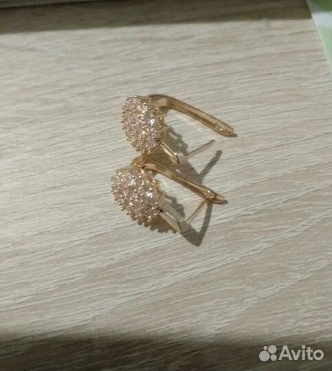 Позолоченные серьги