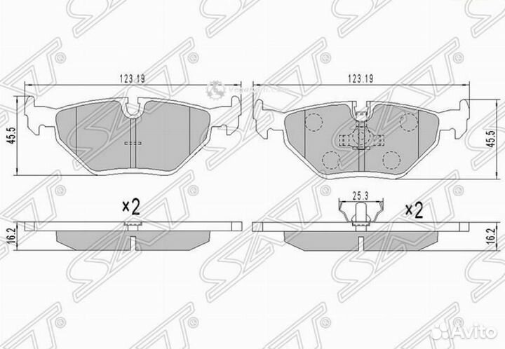 Колодки задние BMW 3 E46-E36 ST34216778168