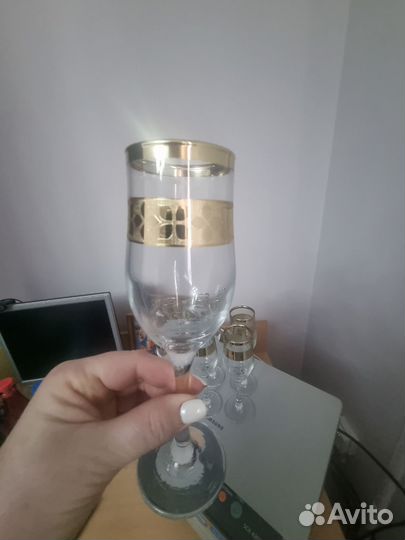 Стеклянные фужеры 6 шт