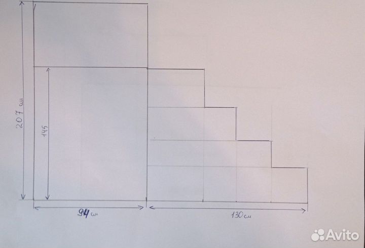 Двухъярусная кровать бу