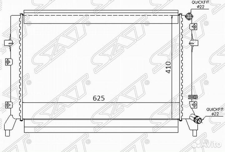 Радиатор дополнительный VAG 1.2 / 1.4 TSI