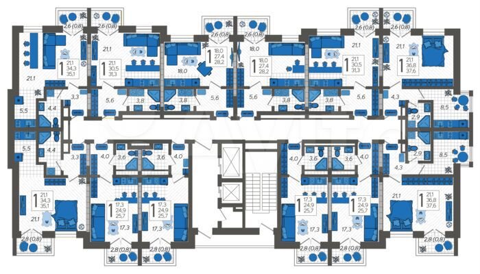 Квартира-студия, 31,3 м², 3/12 эт.
