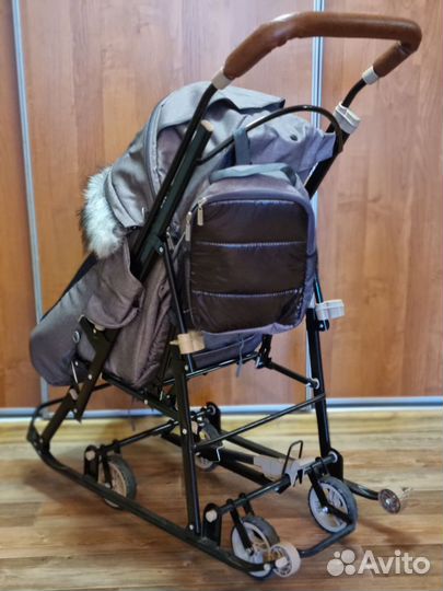 Санки коляска зимние