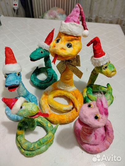 Ватные елочные игрушки