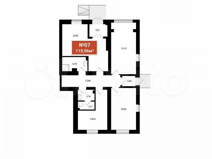 Свободного назначения, 115.96 м²