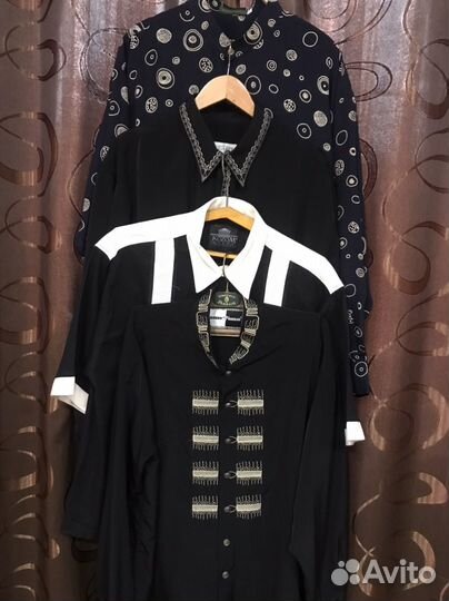 Рубашка мужская черная, размер XL