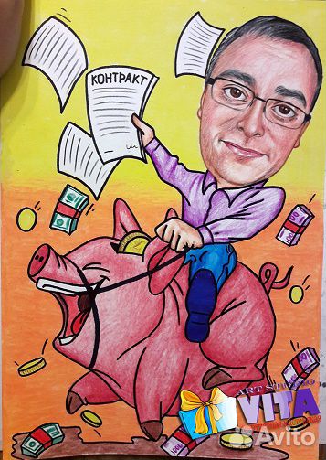 Шаржи по фото Москва