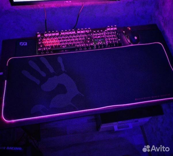 Игровой коврик для мыши с подсветкой A4Tech Bloody