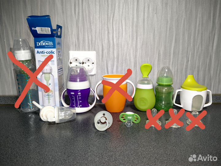 Поильники munchkin, бутылочка dr brown, ниблер