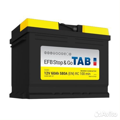 Аккумулятор 60 Ач Tab EFB Stop&Go
