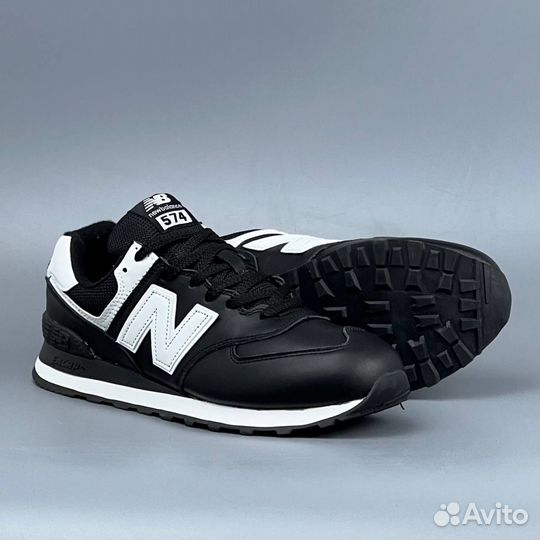 New Balance 574 Black Leather