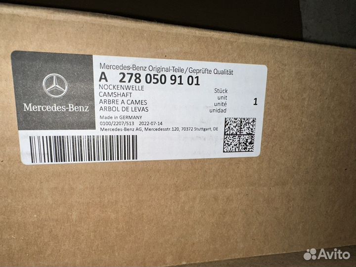 Распредельный вал,нов,оригMercedes A2780509101