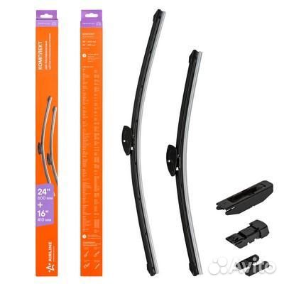 Щетки стеклоочистителя бескаркасные 600/410мм 4 ад