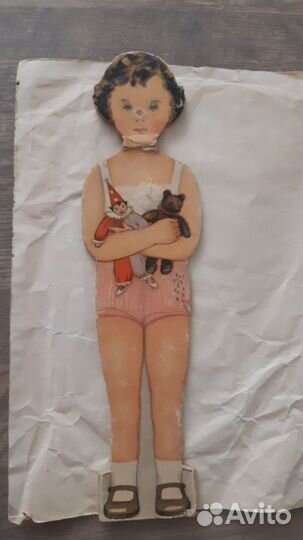 Кукла бумажная 1965г